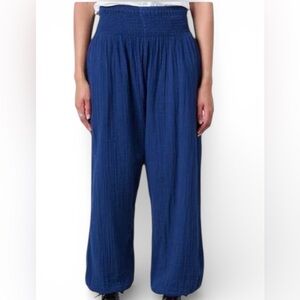 Suzi Kondi Harlem Pants Cotton Gauze Navy Small